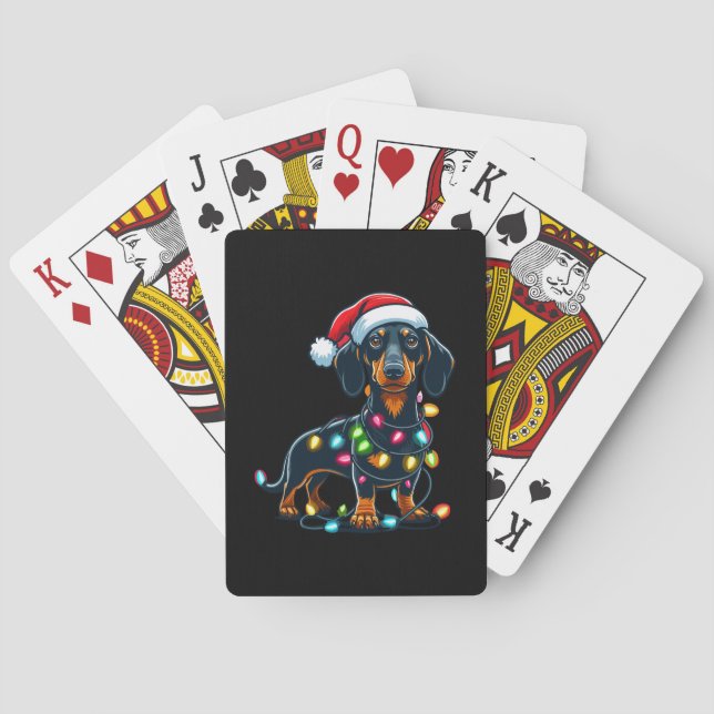 Dachshund Mamma julägare i Hund Casinokort (Baksidan)