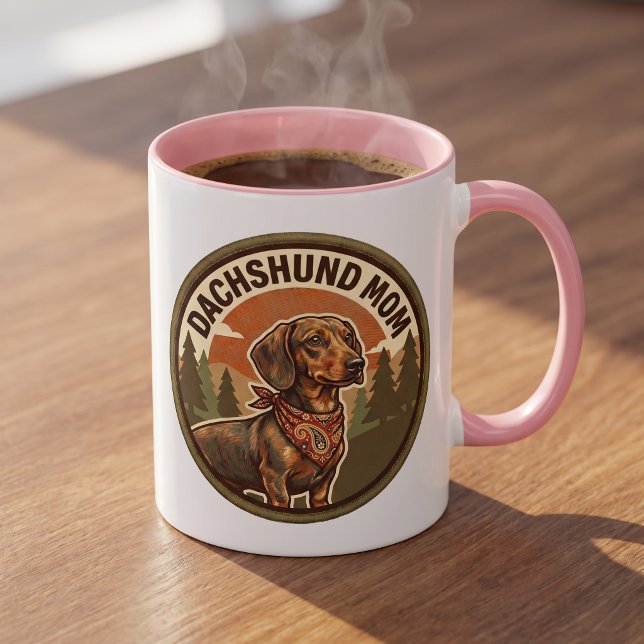 Dachshund Mamma Kaffemugg | Wiener Dog Mamma Prese (Skapare uppladdad)