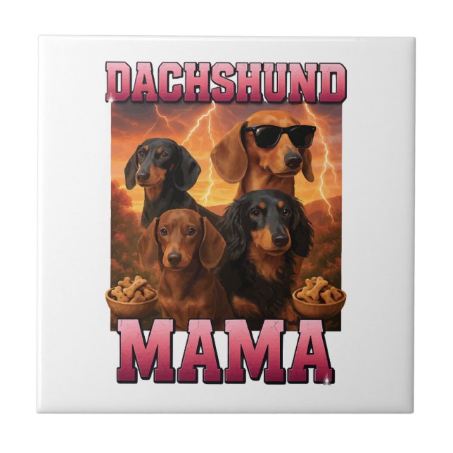 Dachshund Mamma Kakelplatta (Framsidan)