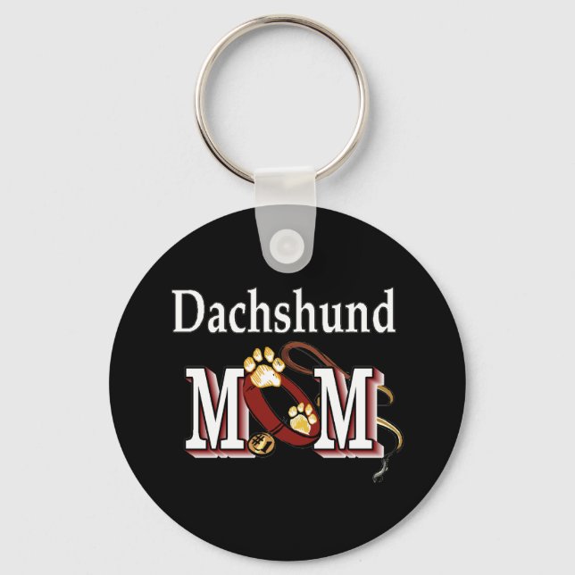 dachshund mamma Keychain Nyckelring (Framsida)