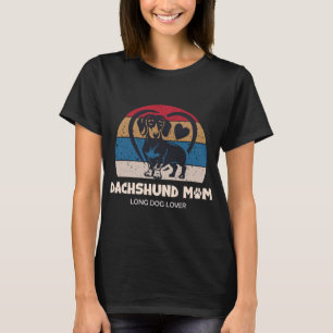 Dachshund Mamma Lång Hund Älskare T-Shirt Söt Wi