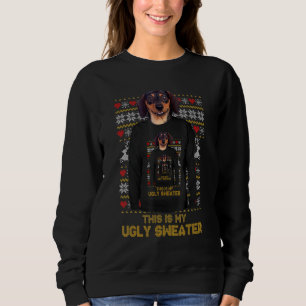 Dachshund Mamma Pappa Hund Ugly Julsötare T Shirt