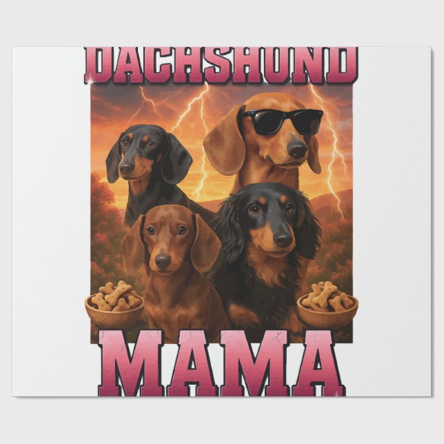 Dachshund Mamma Presentpapper (Platt)