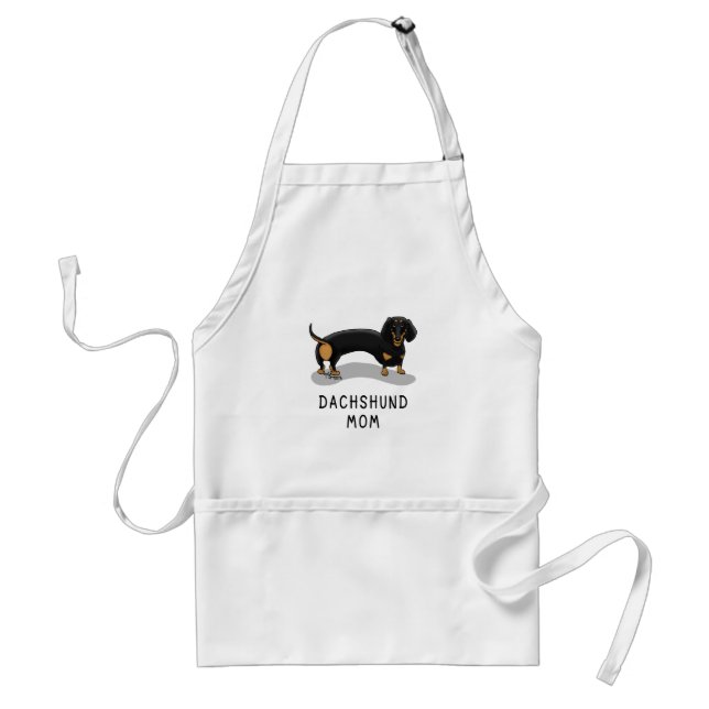 Dachshund Mamma (S black & tan) - Cute hund mamma Förkläde (Framsidan)