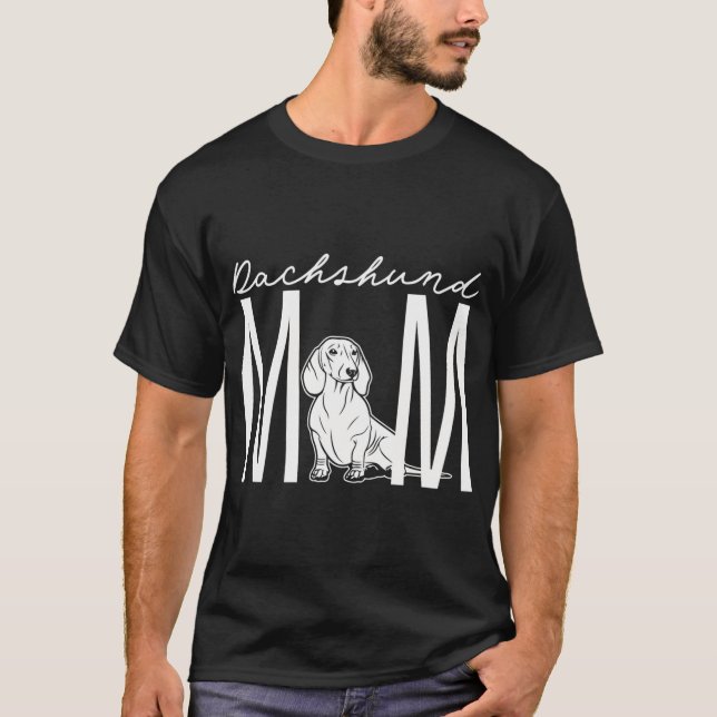 Dachshund-mamma T Shirt (Framsida)