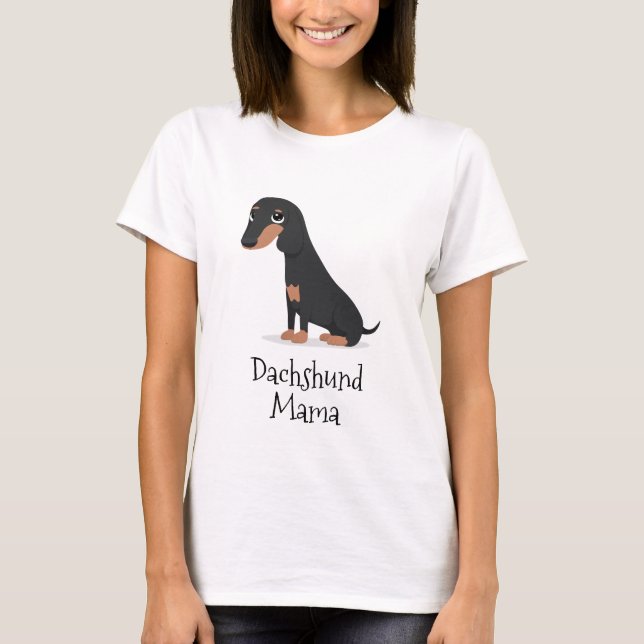 Dachshund Mamma T Shirt (Framsida)