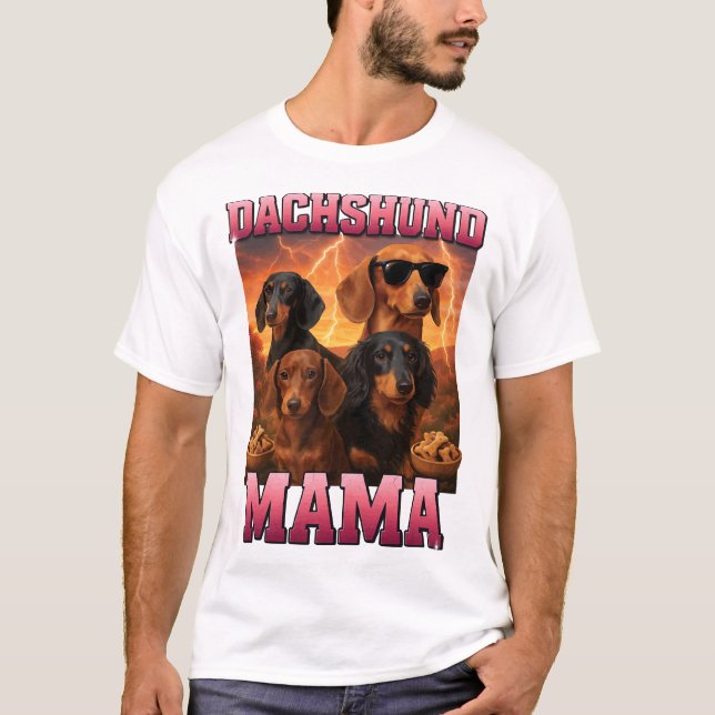 Dachshund Mamma T Shirt (Framsida)