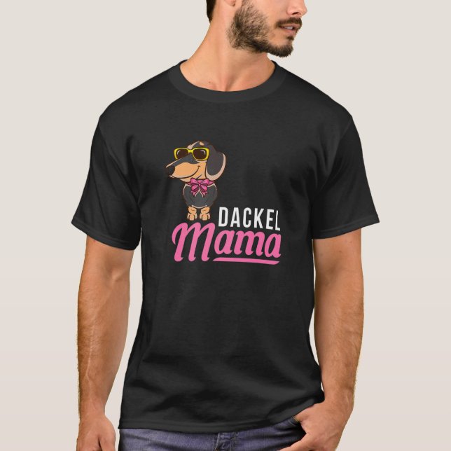 Dachshund Mamma T Shirt (Framsida)