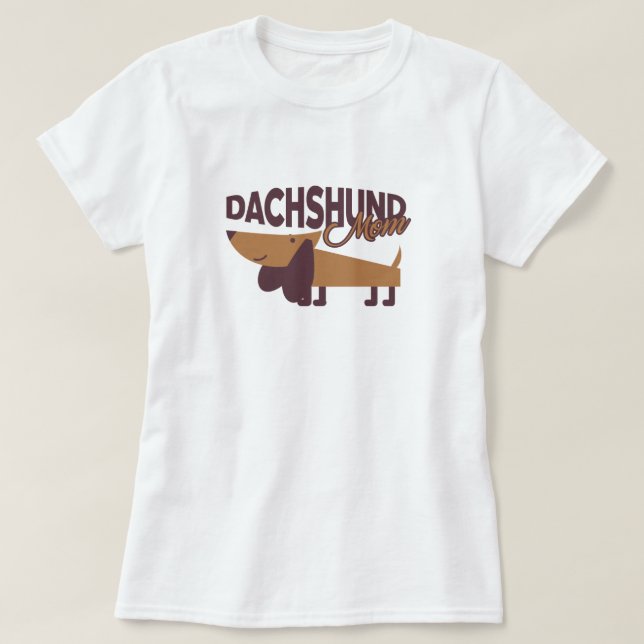 Dachshund Mamma T-Shirt (Design framsida)