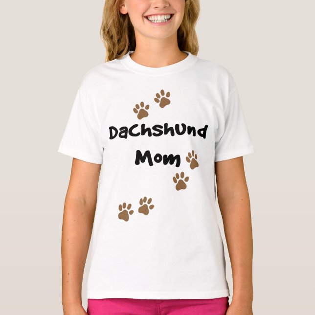 Dachshund Mamma Tee Shirt (Framsida)