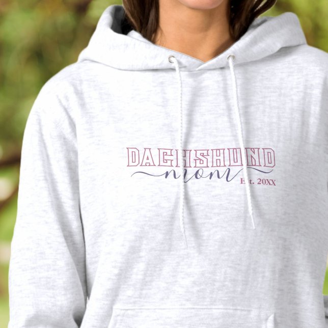 Dachshund Mamma Varsity Script Grundad T Shirt (Skapare uppladdad)