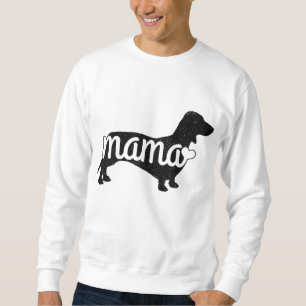 Dachshund Mamma Wiener Hund Doxie Mamma Funny Cute Lång Ärmad Tröja