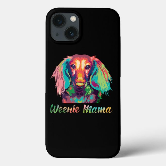 Dachshund Mamma Wiener Hund Flowers Cute Weenie (Baksida)