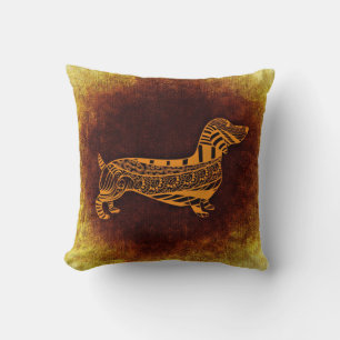 Dachshund Mandala Design Kuddöverdrag Kudde