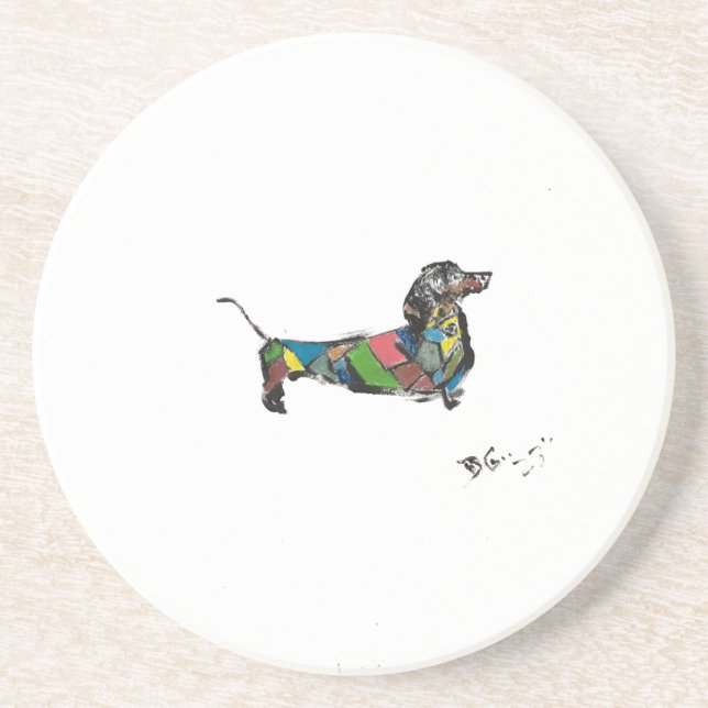 Dachshund Marble Underläggs Underlägg (Framsidan)