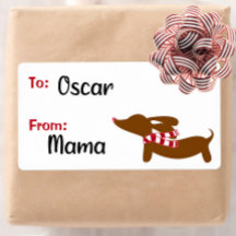Dachshund-Märkre för juluppvärmning Önskemål Gift