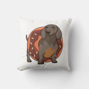 Dachshund med Donut Kudde