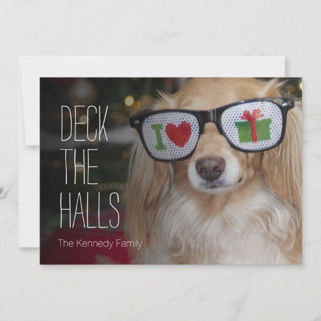 Dachshund med "I kärlek presenter (Framsida)