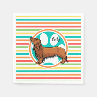 Dachshund med lång livslängd, Bright Rainbow Rand Pappersservett