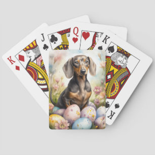 Dachshund med påskägg casinokort