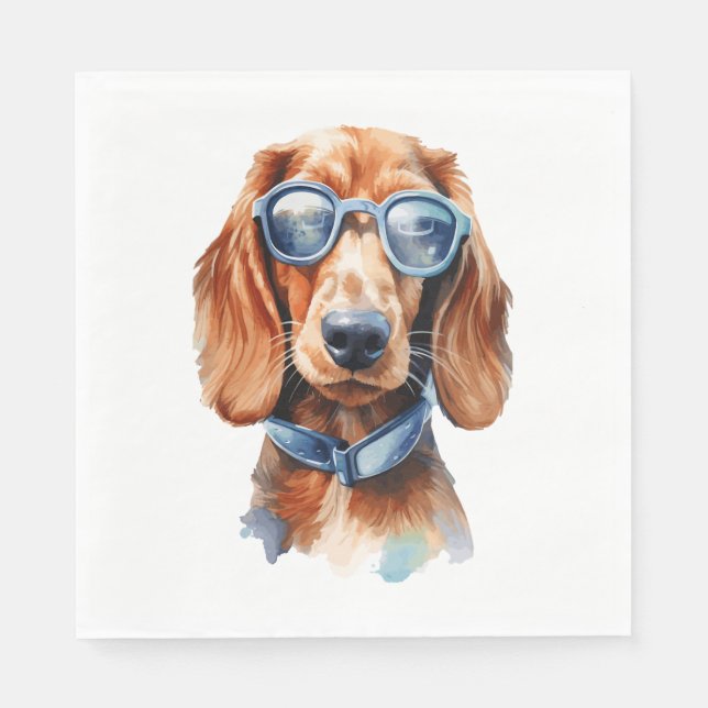 Dachshund med solglasögon 5 pappersservett (Framsidan)