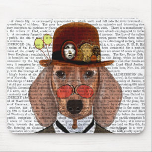 Dachshund med Steampunk Bowlareare Hat Musmatta
