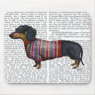 Dachshund med ylle musmatta