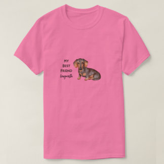 Dachshund Min Bästa Vän Anpassat Husdjur Namn T Shirt