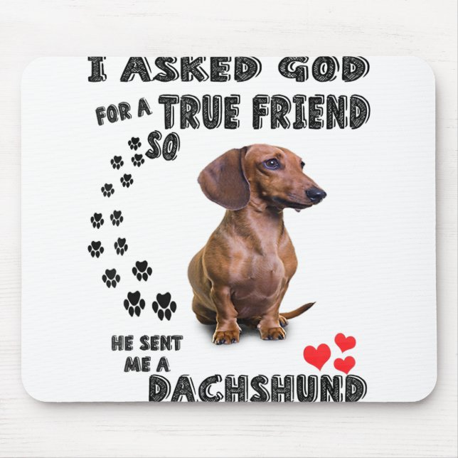 Dachshund Miniature Gift, Sause Hund, Weenie Wog Musmatta (Framsidan)