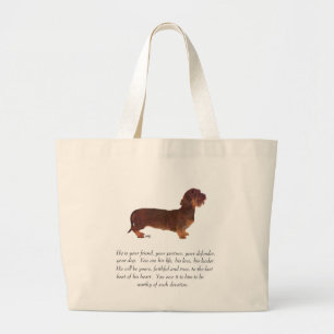Dachshund- minne - hane jumbo tygkasse