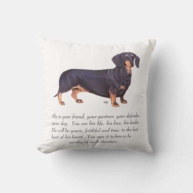 Dachshund-minne - hane kudde (Framsida)