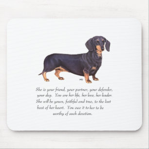 Dachshund- minnesföremål - Hona Musmatta