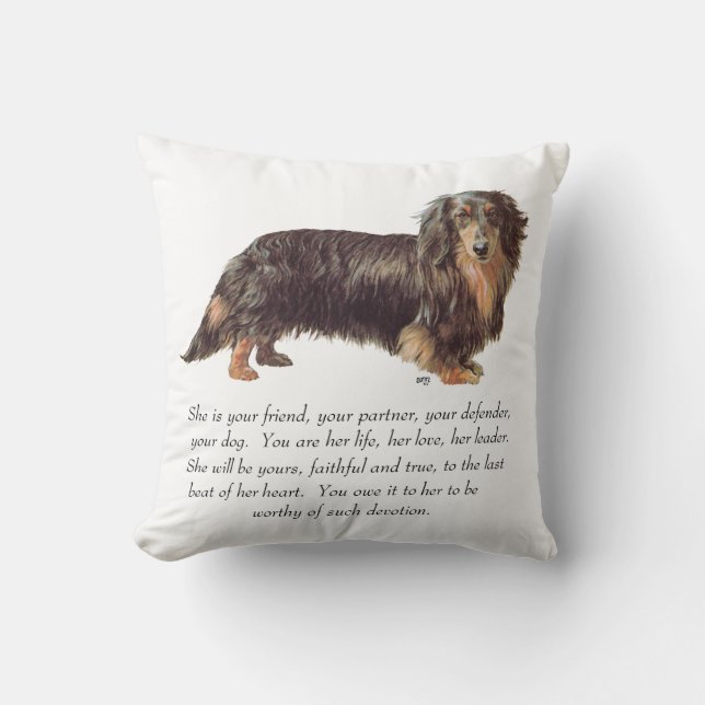 Dachshund- minnessak - hona kudde (Framsida)