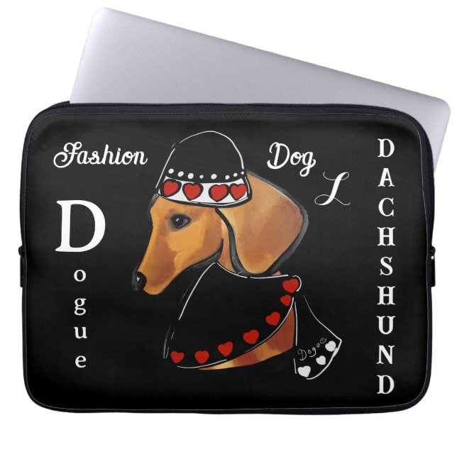 DACHSHUND-MODE  LAPTOP FODRAL (Framsidan)
