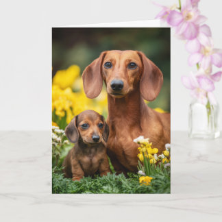 Dachshund Mom Mother’s Day Love Kort