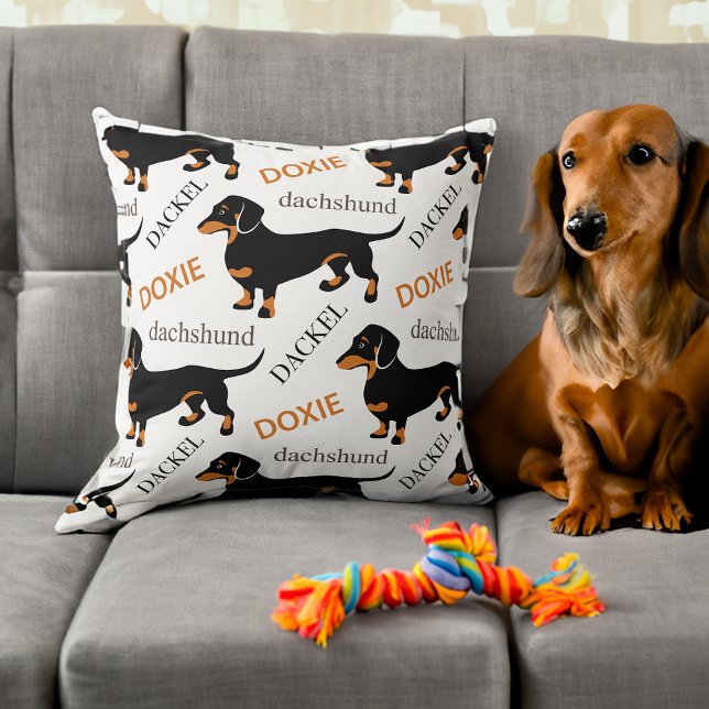 Dachshund Mönster Kudde (Skapare uppladdad)