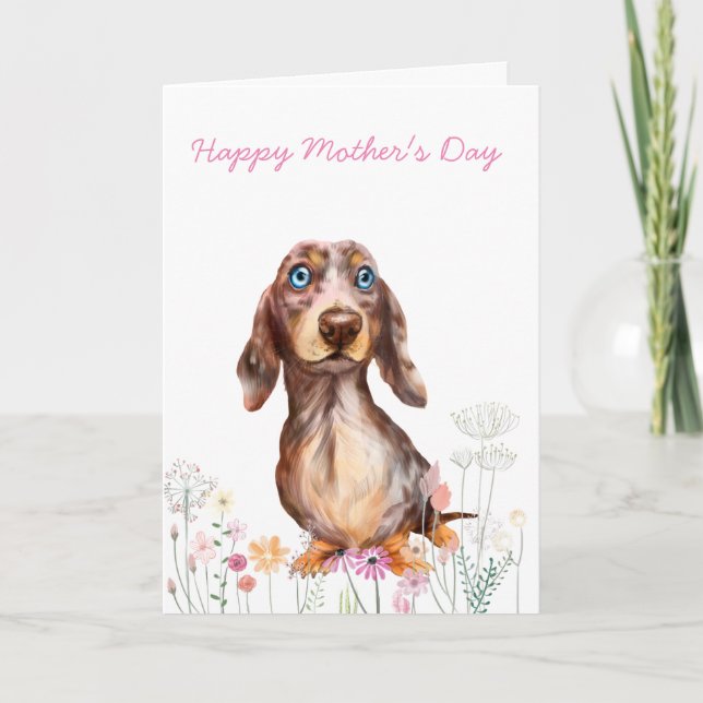 Dachshund Mors dag Card Tack Kort (Framsida)
