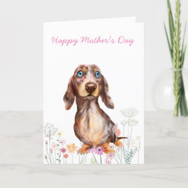 Dachshund Mors dag Card Tack Kort