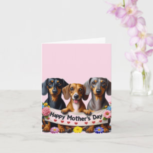 Dachshund Mors dag från USA Kort
