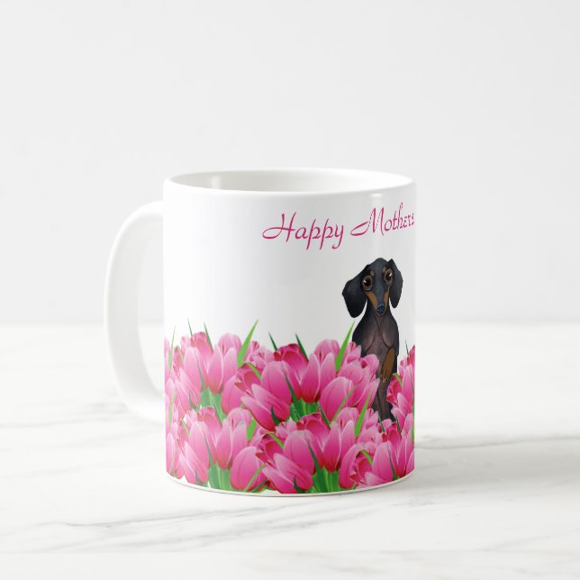 Dachshund mors dag-mugg kaffemugg (Framsida vänster)