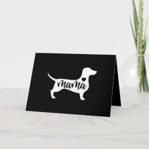 Dachshund Mors Day Mama Dog Mom Paw Lover Gift Kort