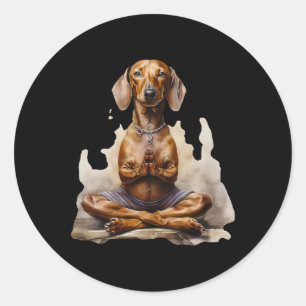 Dachshund Muay Thai Boxning Karate Kickboxning Mar Runt Klistermärke