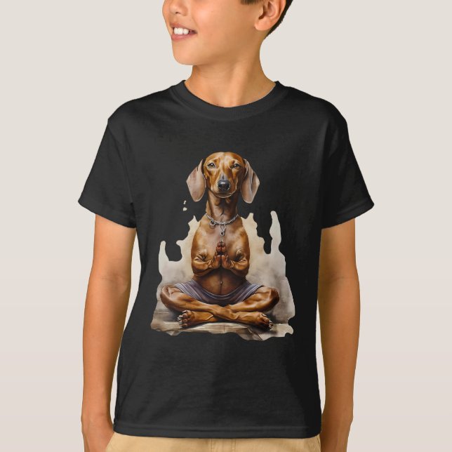 Dachshund Muay Thai Boxning Karate Kickboxning Mar T Shirt (Framsida)