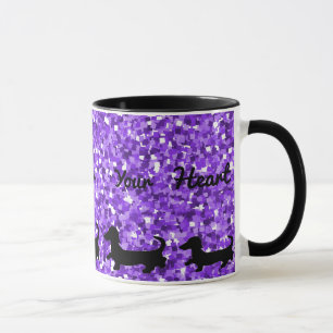 Dachshund Mugg Doxie Gift Wiener Hund Silhouette
