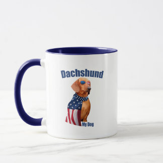Dachshund Mugg - Funny Patriotic Hund älskare