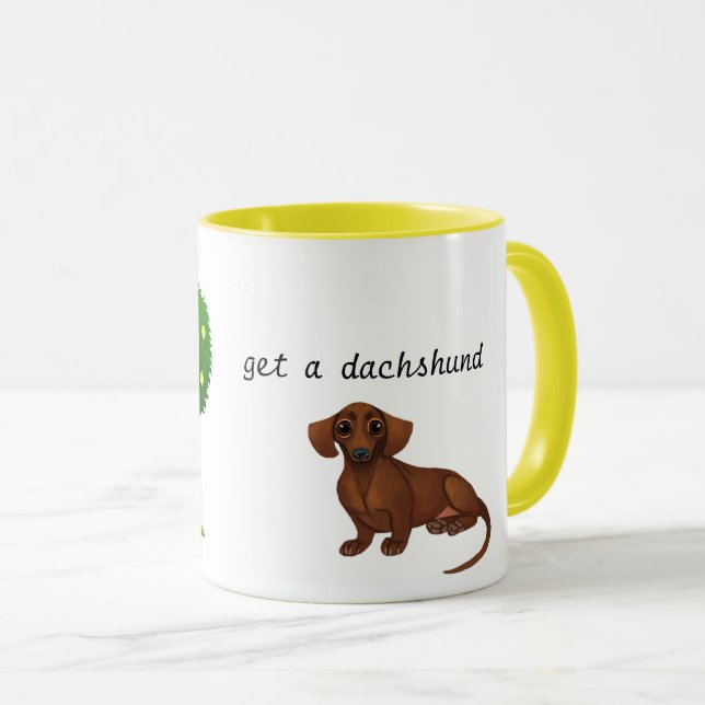 Dachshund Mugg när du bor Ge får du leemons (Framsida höger)