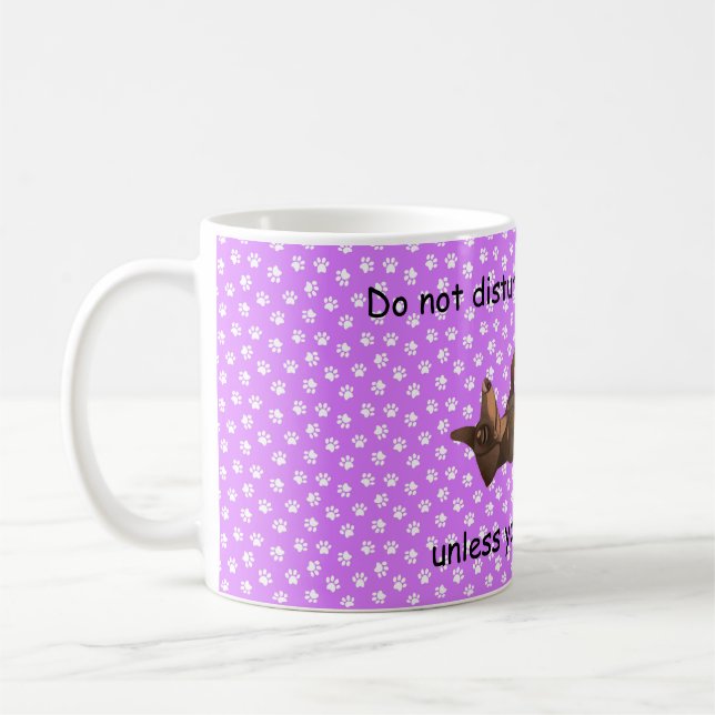 Dachshund-mugg stör ej kaffemugg (Vänster)