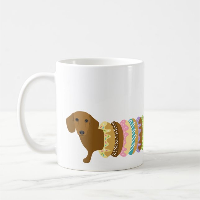 Dachshund-muggar Kaffemugg (Vänster)