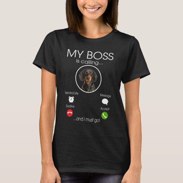 Dachshund my Chef T Shirt (Framsida)