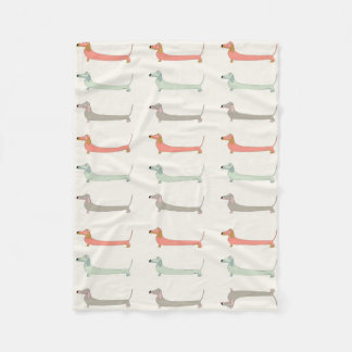 Dachshund Mysigt Throw Fleecefilt